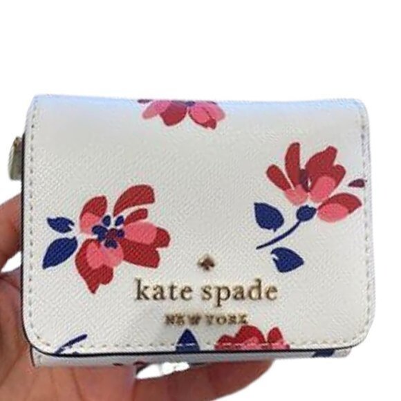 KATE SPADE Staci Bi Fold Wallet Tea Rose Toss - Picture 7 of 7